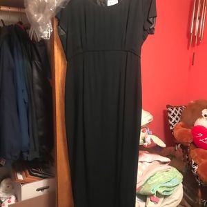 Black evening dress.